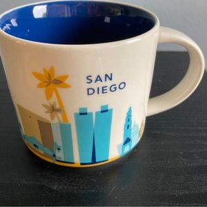 Starbucks You Are Here San Diego YAH Coffee Mug Cup 14 oz Blue 2015 California
